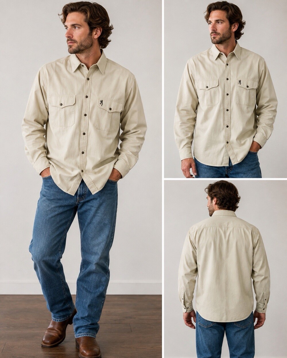 Browning Men’s Western/Outdoor/Hunting Long Sleeve Shirt Size L